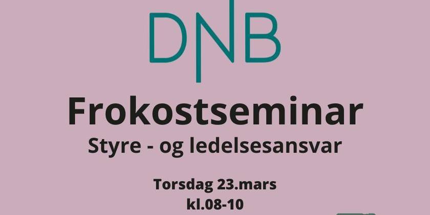 Styre - og ledelsesansvar - frokostseminar